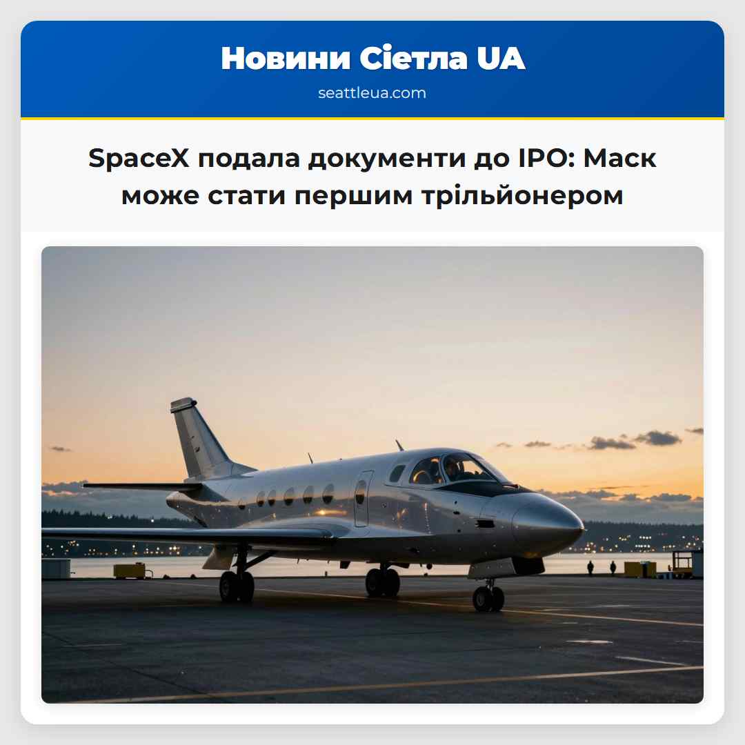 SpaceX подала документи до IPO Маск може стати першим трільйонером