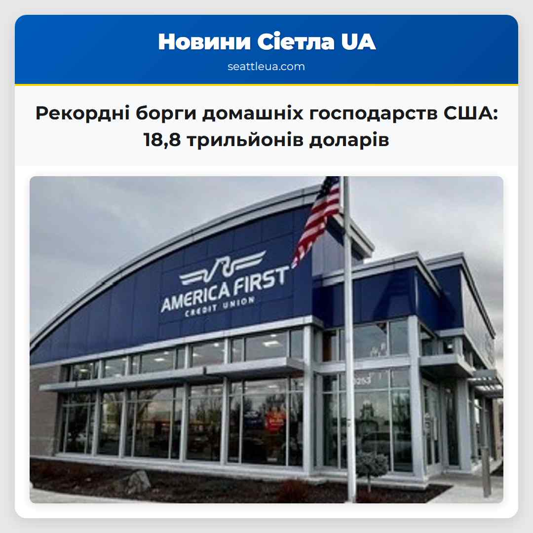 Рекордні борги домашніх господарств США 188 трильйонів доларів