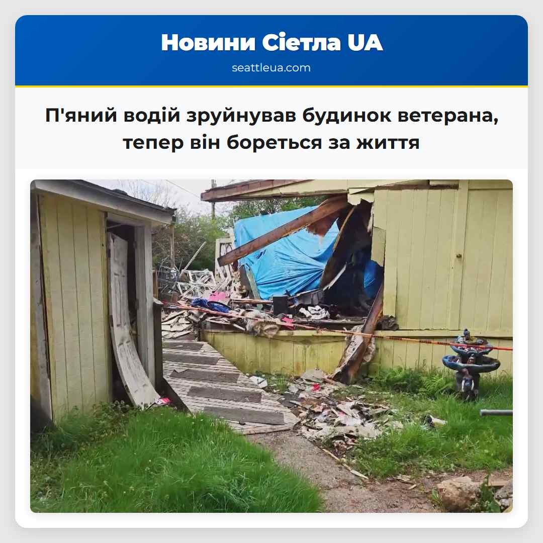П'яний водій зруйнував будинок ветерана, тепер
