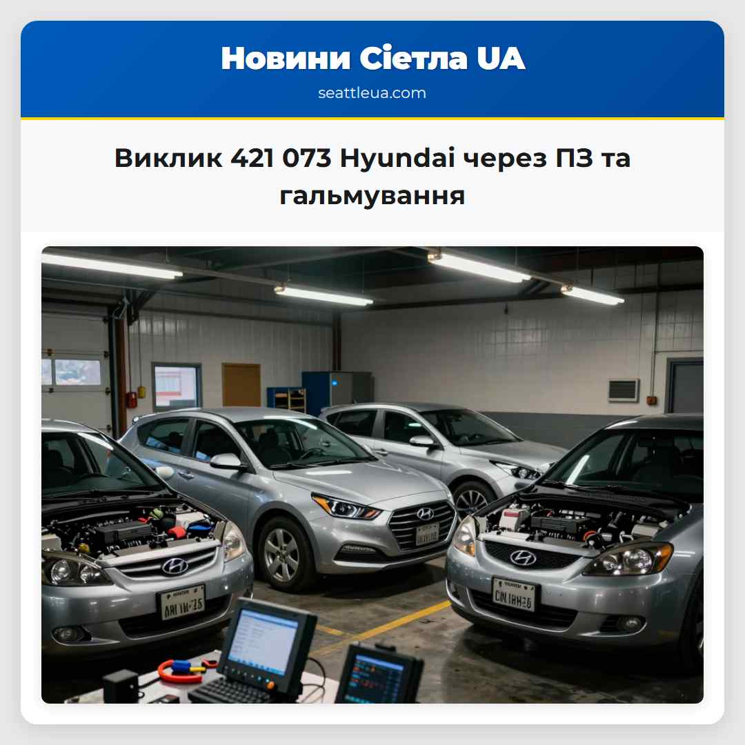 Виклик 421 073 Hyundai через ПЗ та гальмування