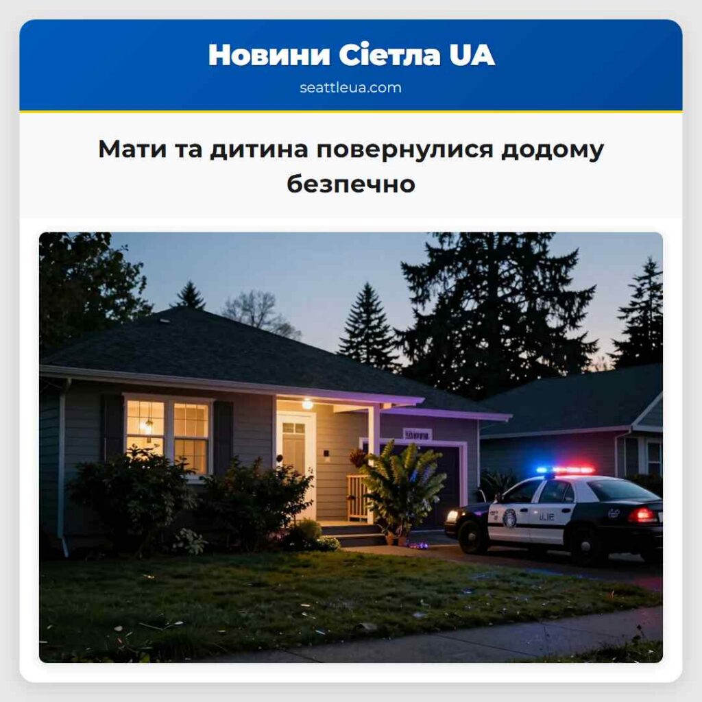 Мати та дитина повернулися додому безпечно