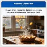 Макдоналдс повертає фрід апельсинову піцу для відзначення 250-річчя США