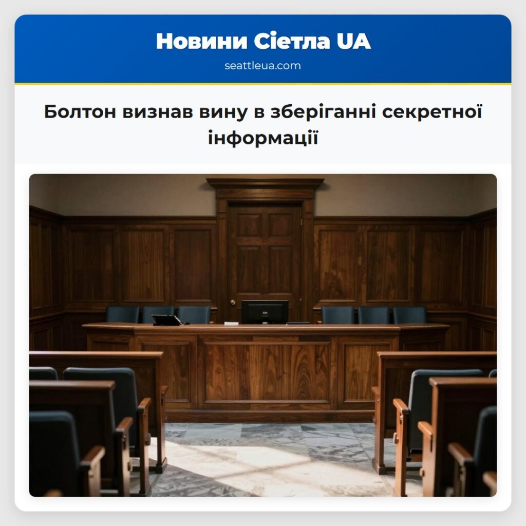 Болтон визнав вину в зберіганні секретної