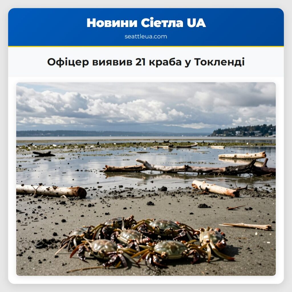 Офіцер виявив 21 краба у Токленді