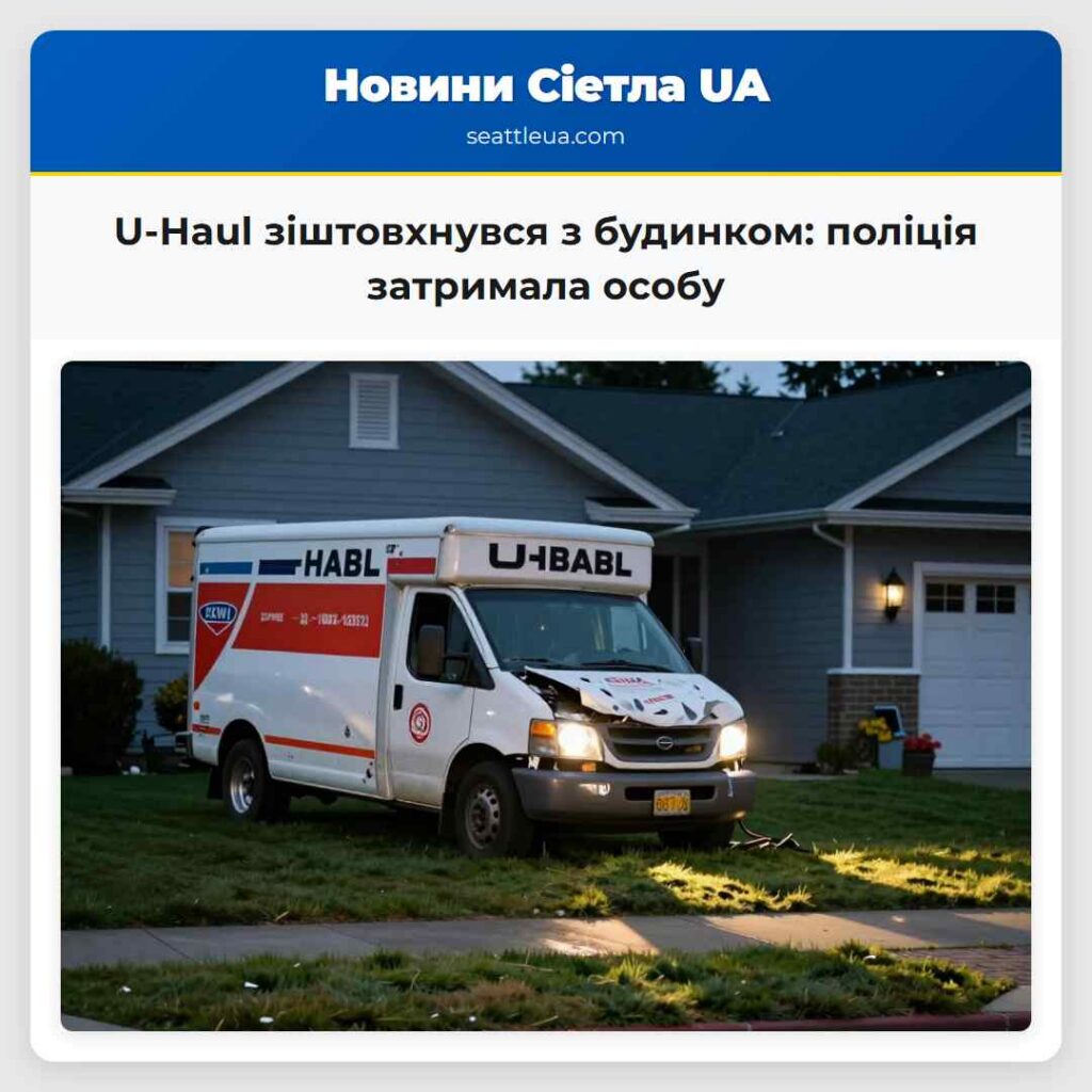 U-Haul зіштовхнувся з будинком: поліція затримала