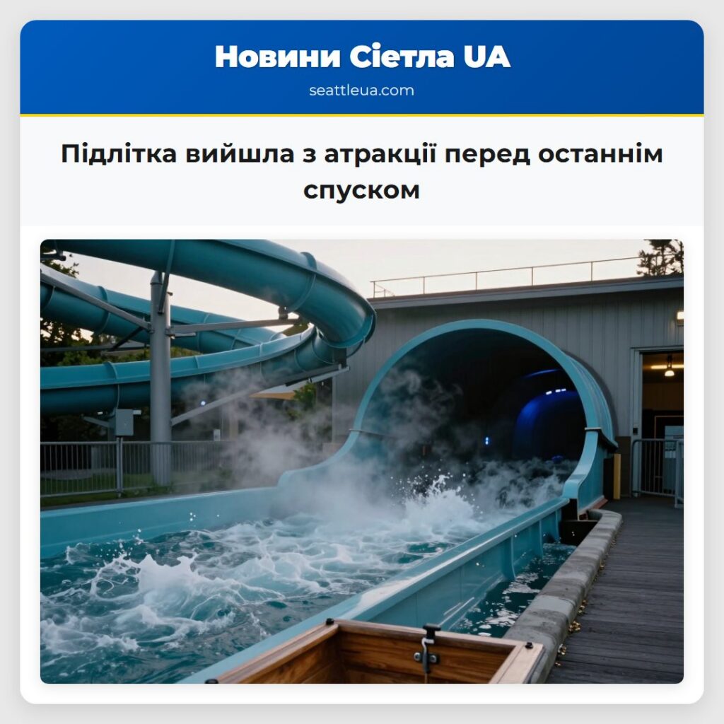 Підлітка вийшла з атракції перед останнім спуском