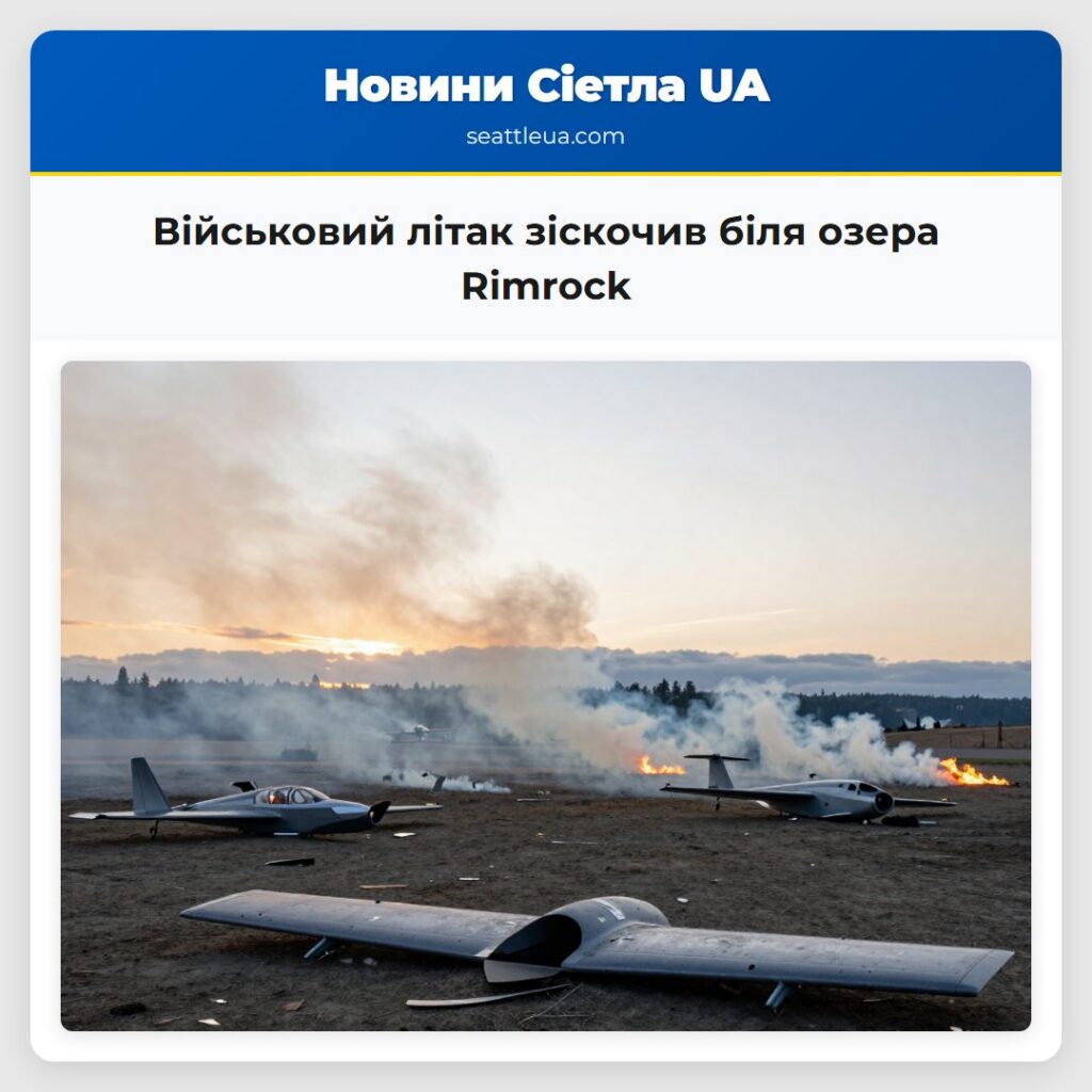Військовий літак зіскочив біля озера Rimrock
