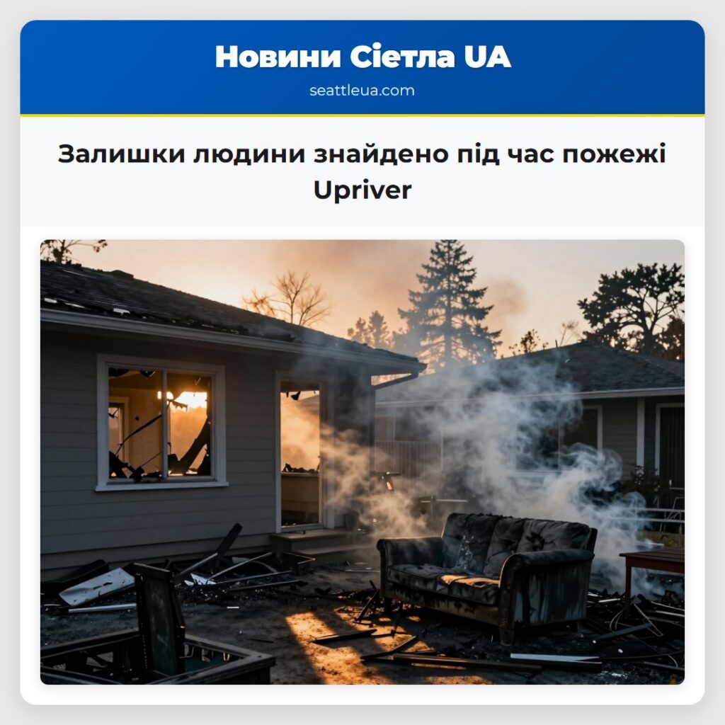 Залишки людини знайдено під час пожежі Upriver
