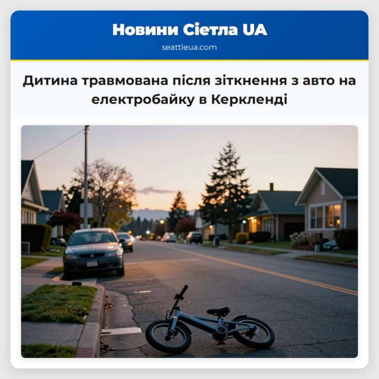 Дитина травмована після зіткнення з авто на електробайку в Керкленді