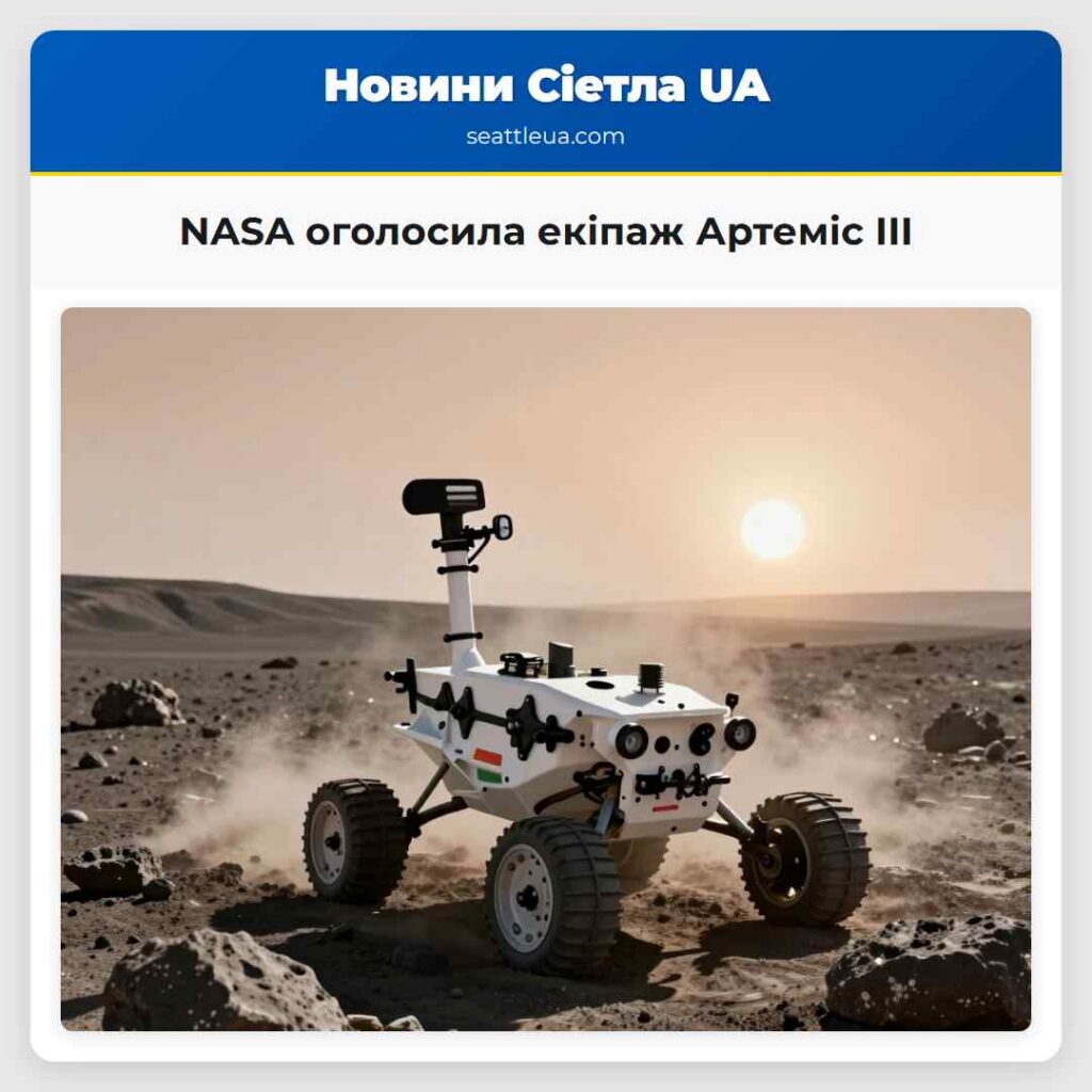 NASA оголосила екіпаж Артеміс III
