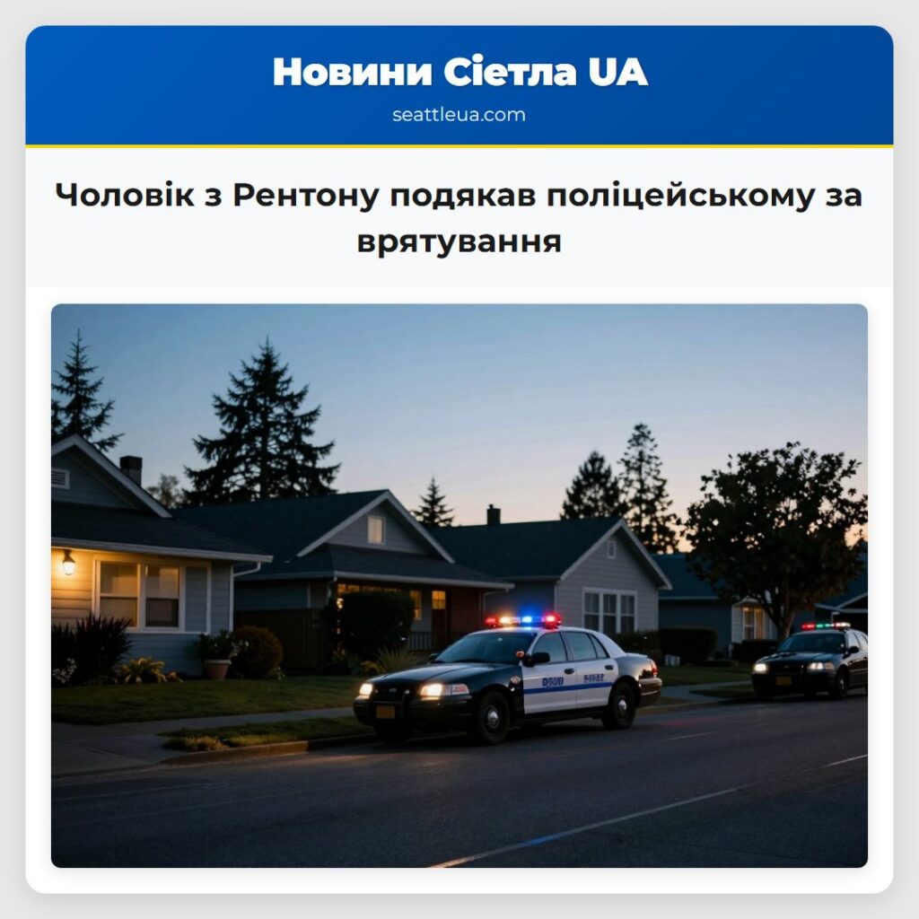 Чоловік з Рентону подякав поліцейському за