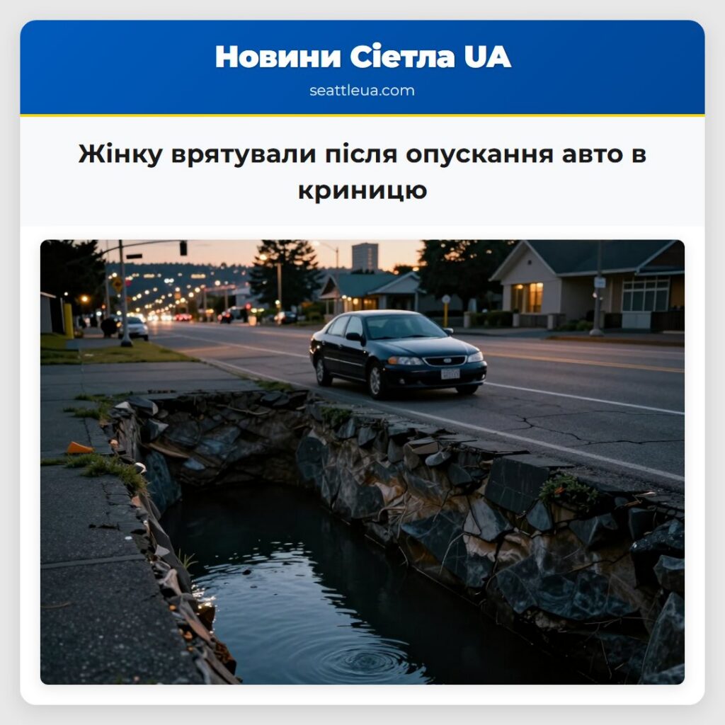 Жінку врятували після опускання авто в криницю
