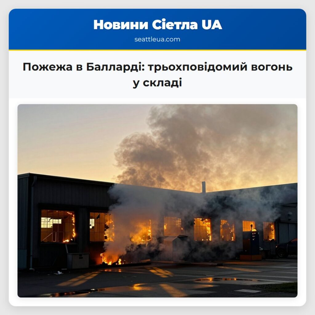 Пожежа в Балларді: трьохповідомий вогонь у складі