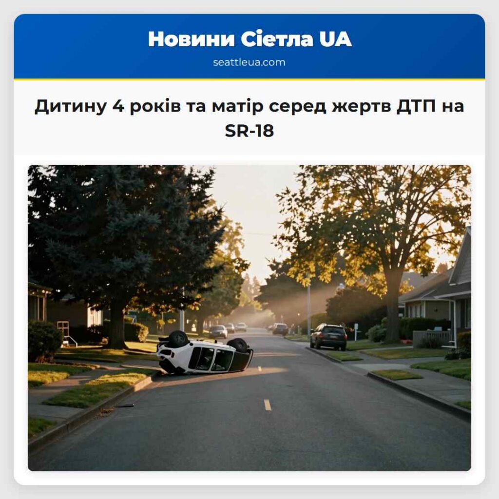 Дитину 4 років та матір серед жертв ДТП на SR-18