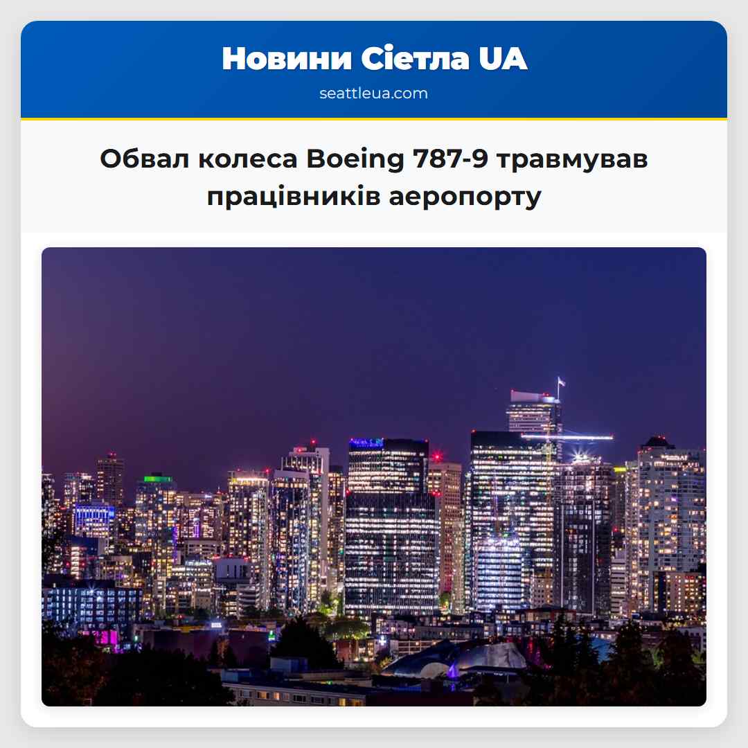 Обвал колеса Boeing 787-9 травмував працівників аеропорту