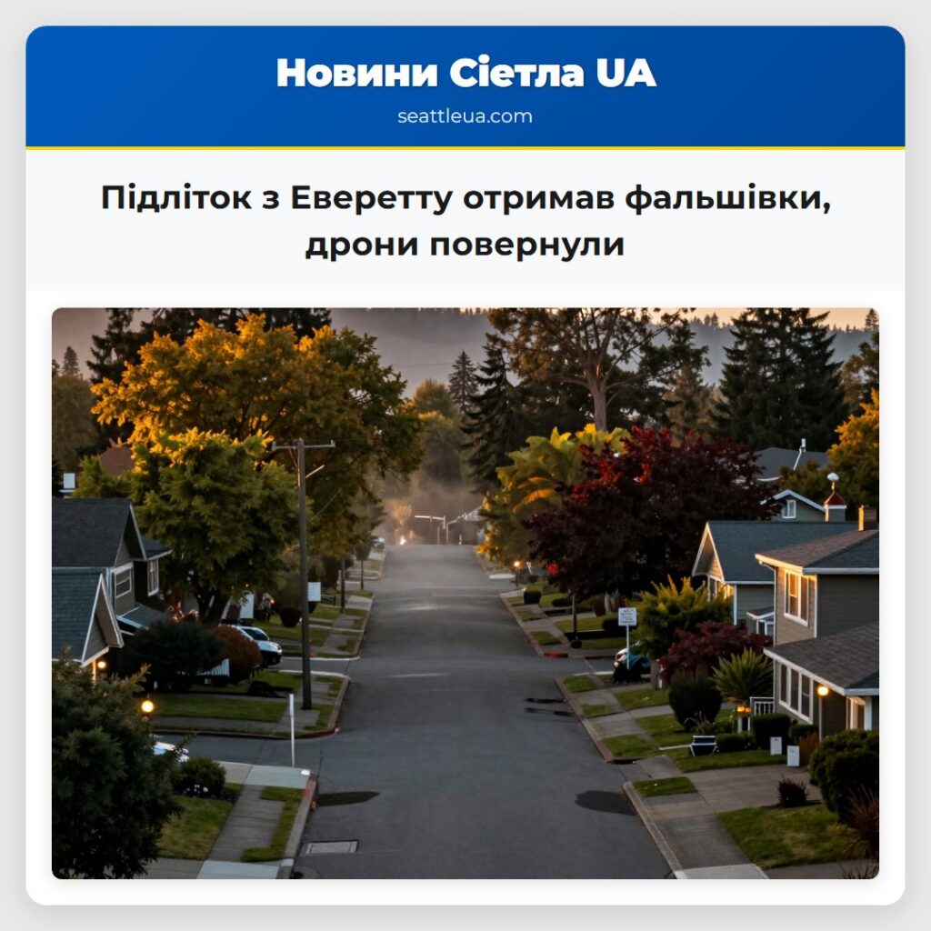 Підліток з Еверетту отримав фальшівки, дрони