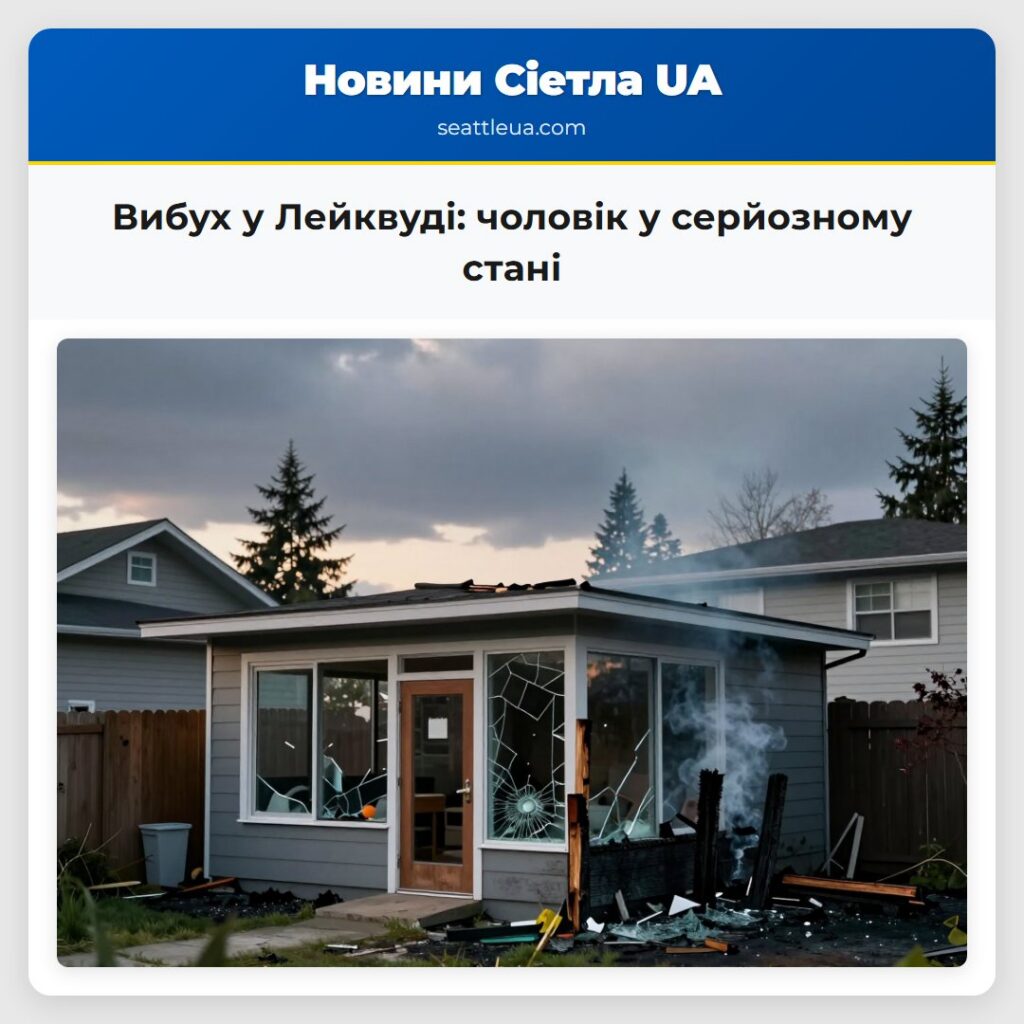 Вибух у Лейквуді: чоловік у серйозному стані