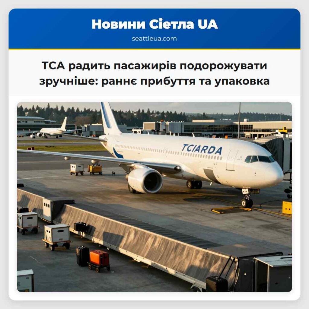 ТСА радить пасажирів подорожувати зручніше: раннє