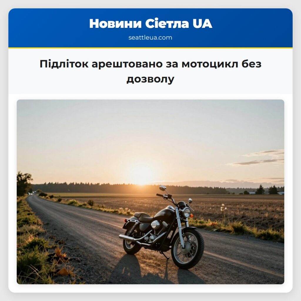 Підліток арештовано за мотоцикл без дозволу