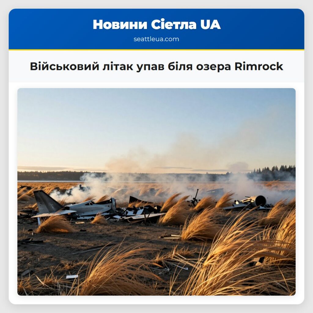Військовий літак упав біля озера Rimrock
