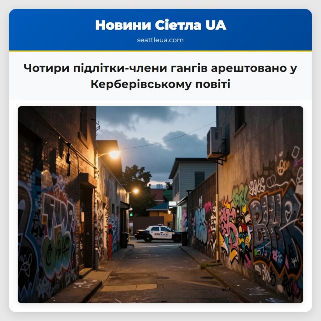 Чотири підлітки-члени гангів арештовано у