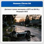 Дитина 4 роки загинула у ДТП на SR-18 у Федерал Вей