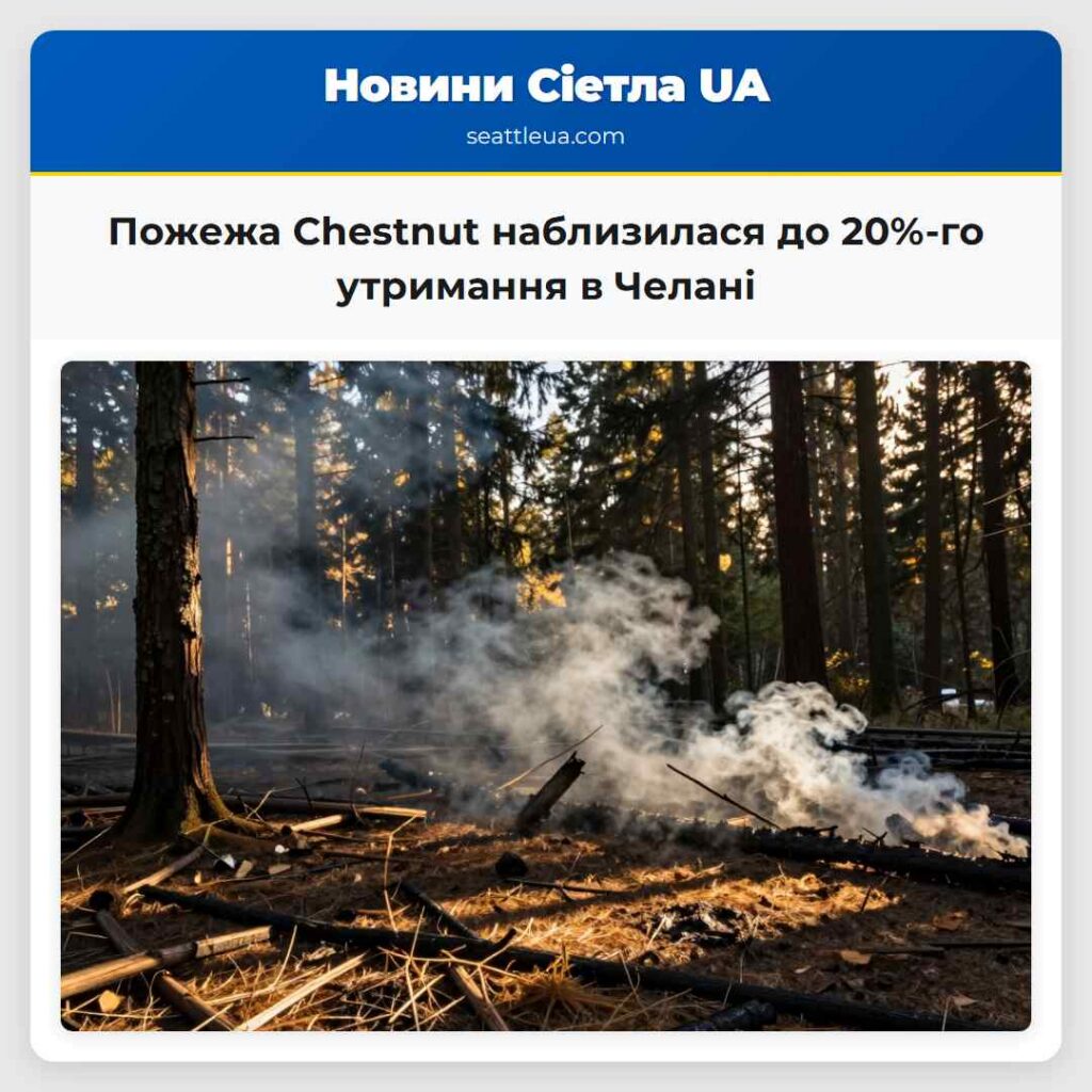 Пожежа Chestnut наблизилася до 20%-го утримання в