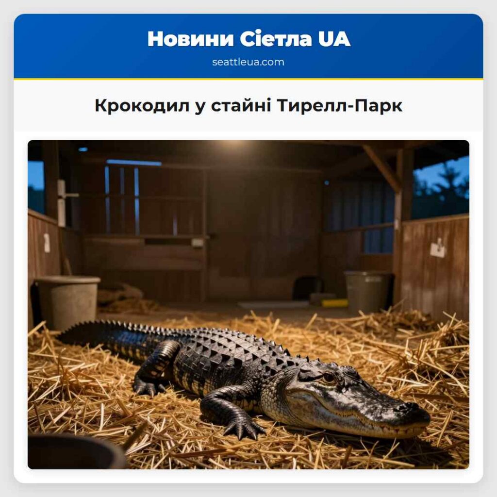 Крокодил у стайні Тирелл-Парк