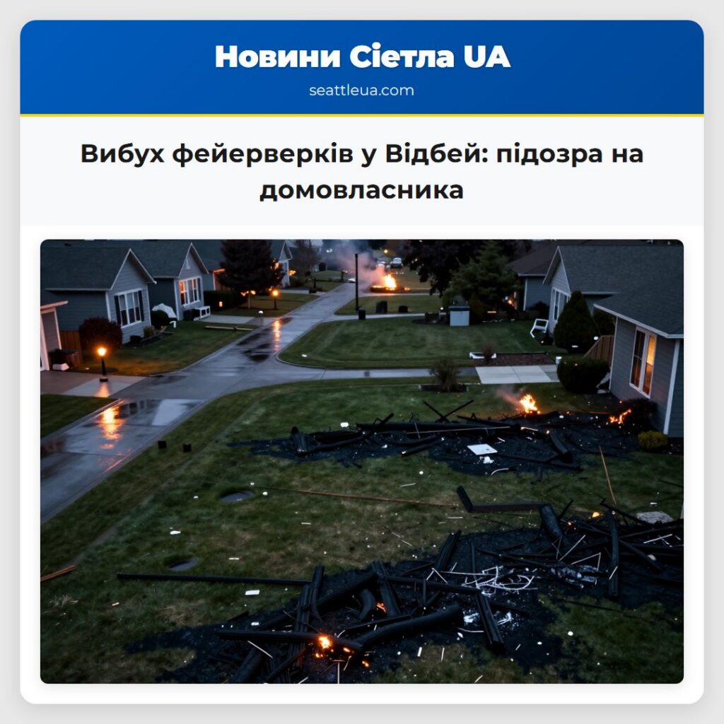 Вибух фейерверків у Відбей: підозра на