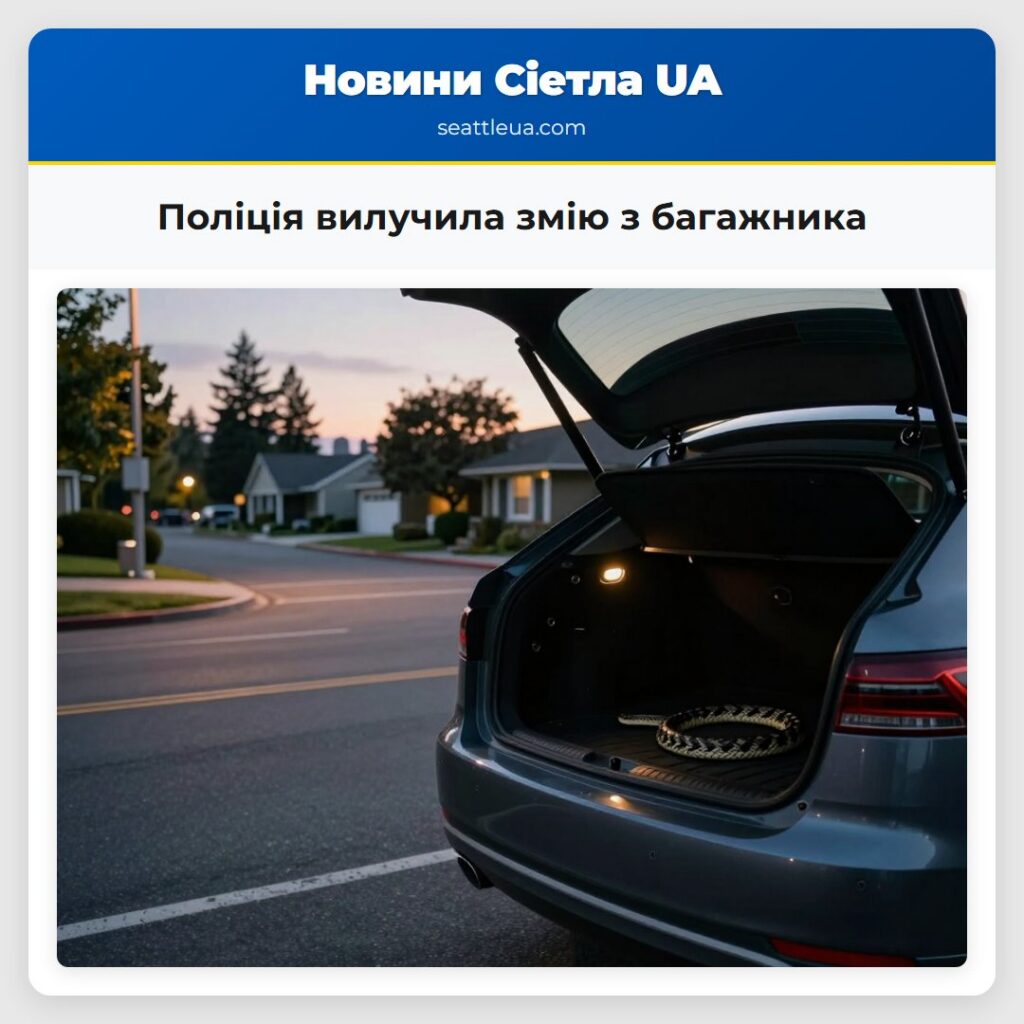 Поліція вилучила змію з багажника