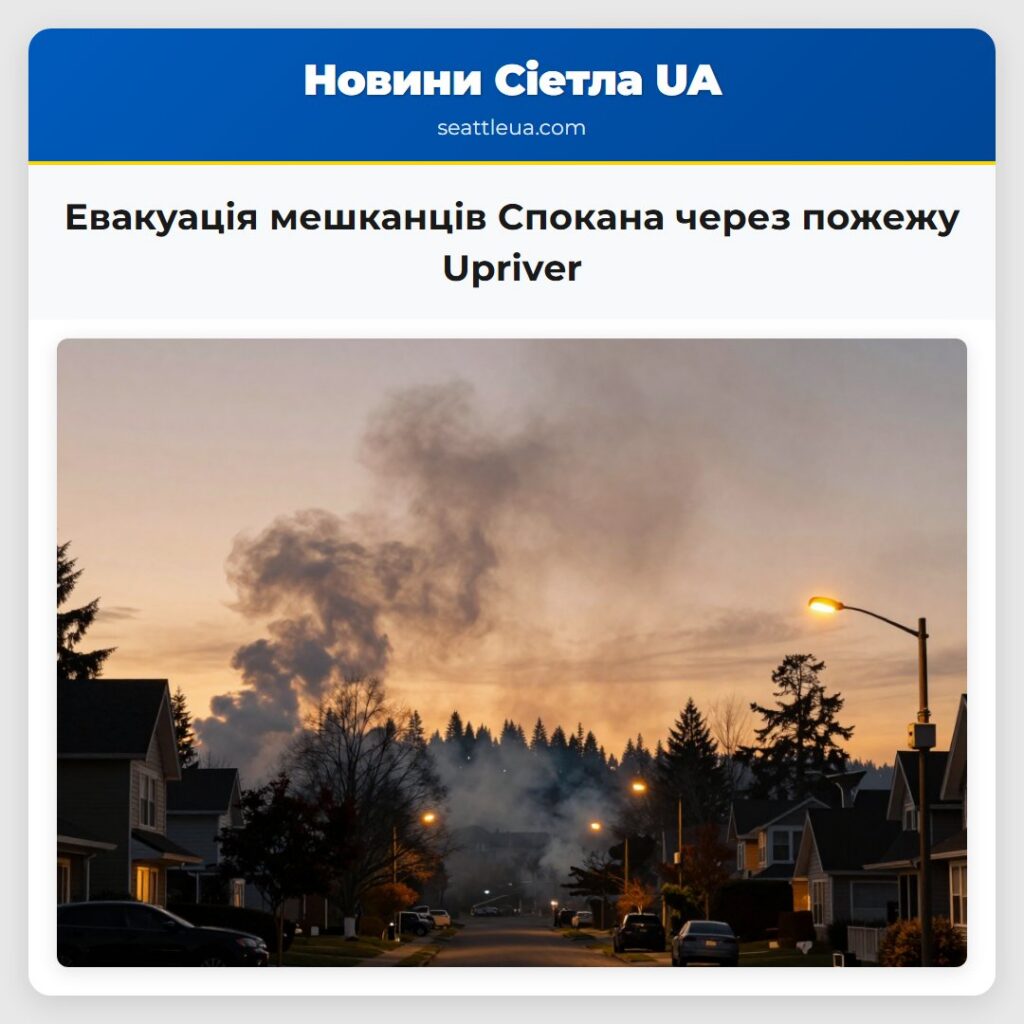 Евакуація мешканців Спокана через пожежу Upriver
