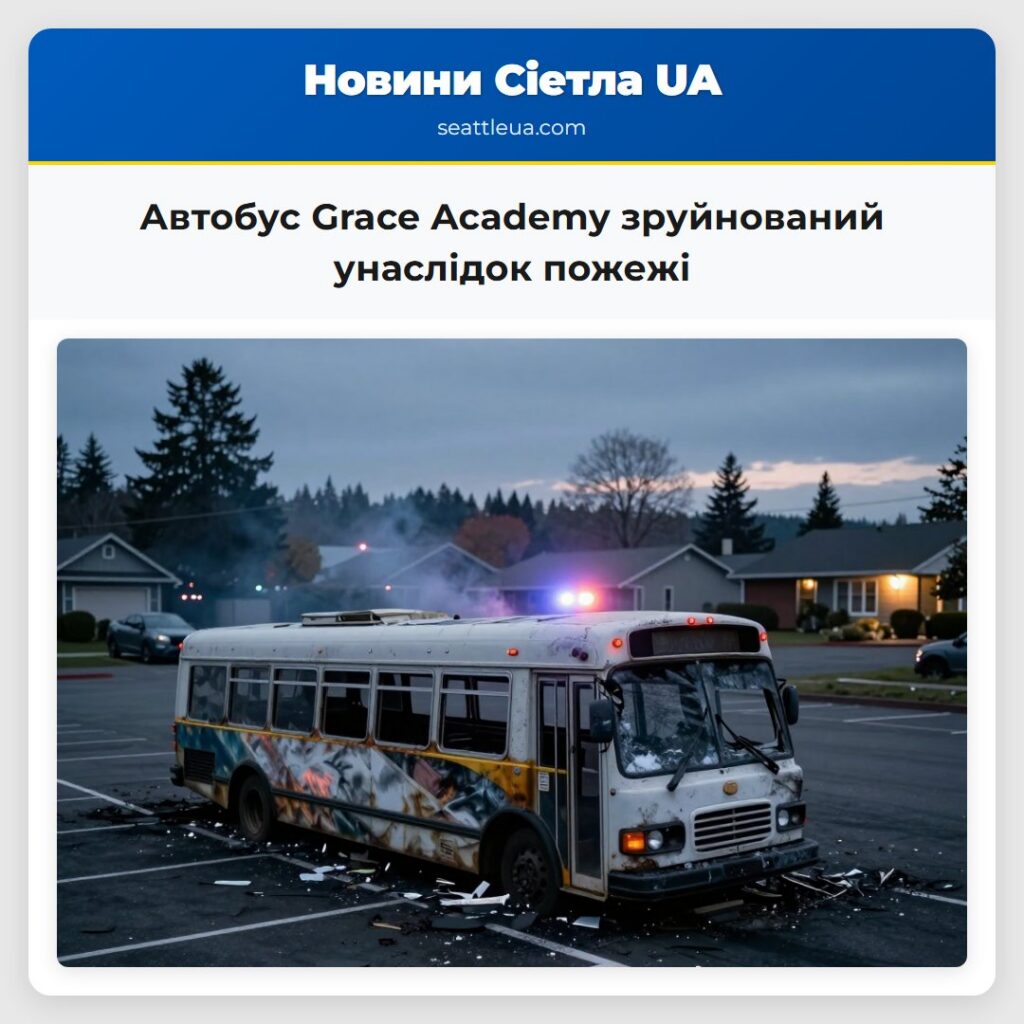 Автобус Grace Academy зруйнований унаслідок пожежі