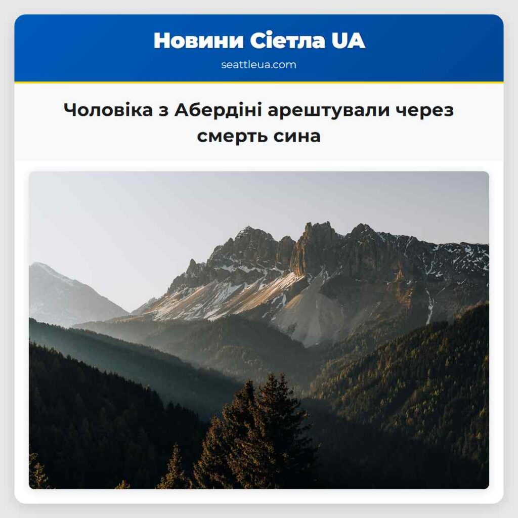 Чоловіка з Абердіні арештували через смерть сина