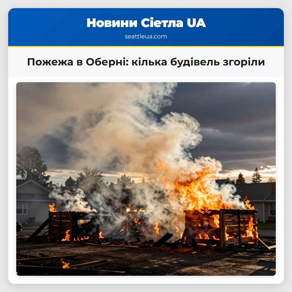 Пожежа в Оберні: кілька будівель згоріли