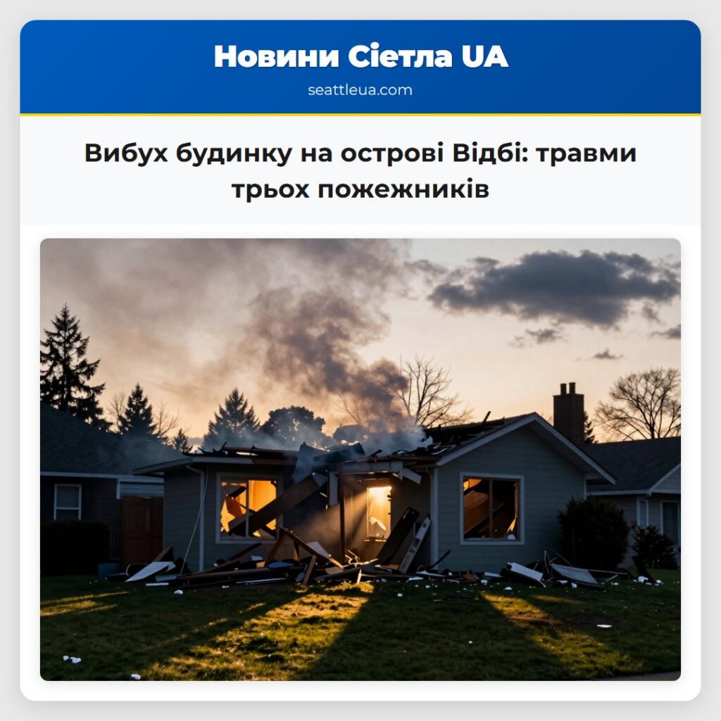 Вибух будинку на острові Відбі: травми трьох