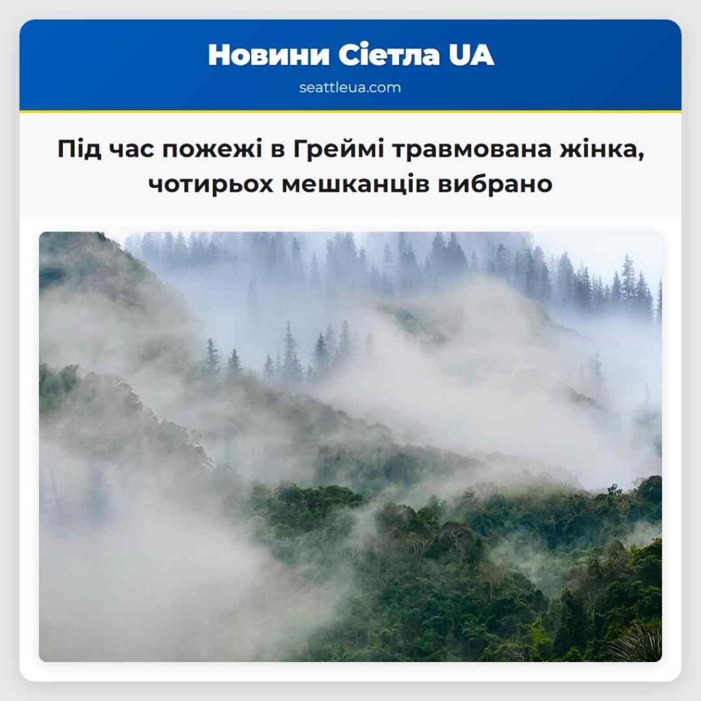Під час пожежі в Греймі травмована жінка,