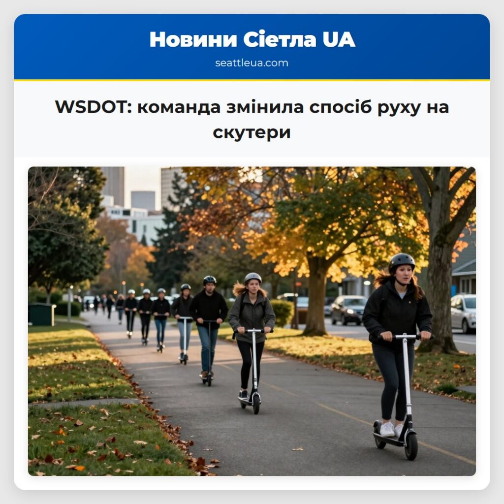 WSDOT: команда змінила спосіб руху на скутери