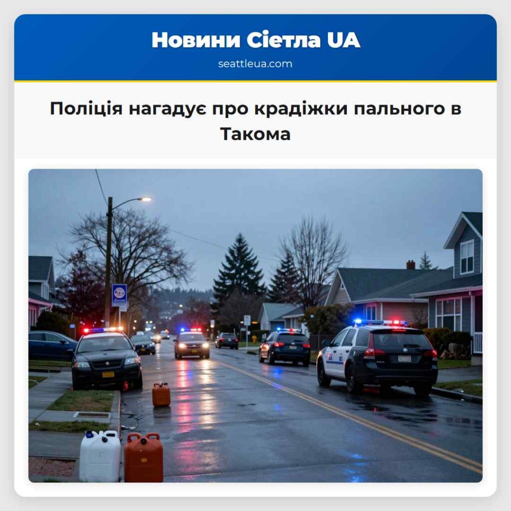 Поліція нагадує про крадіжки пального в Такома