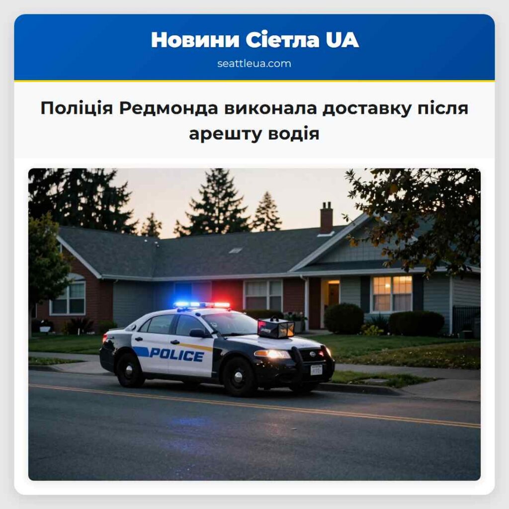 Поліція Редмонда виконала доставку після арешту