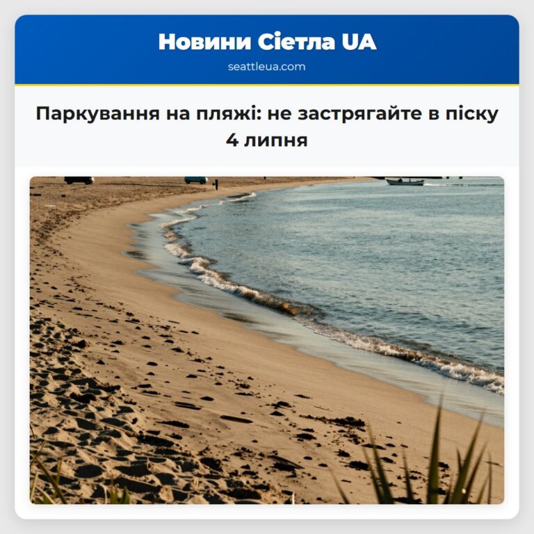 Паркування на пляжі не застрягайте в піску 4 липня