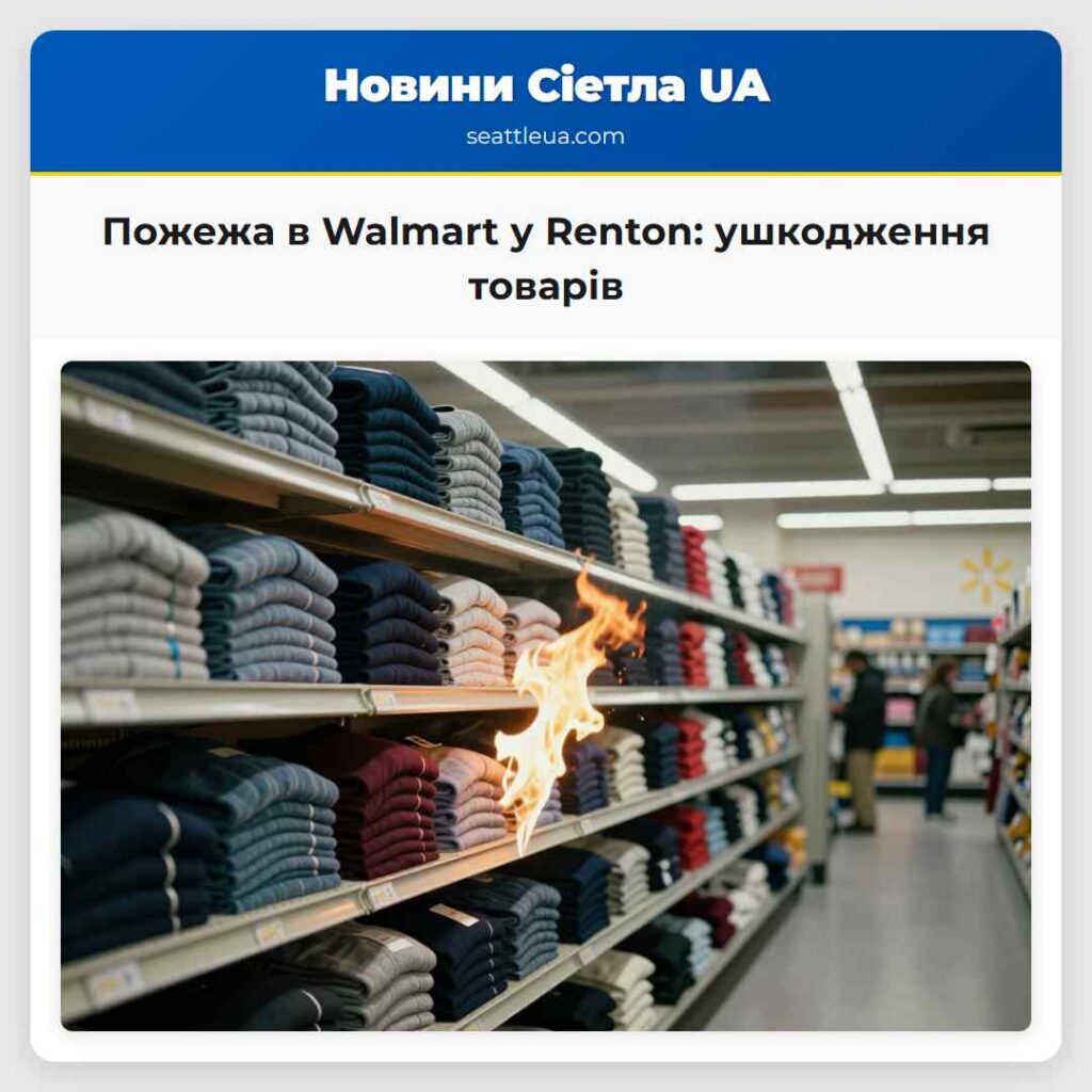 Пожежа в Walmart у Renton: ушкодження товарів
