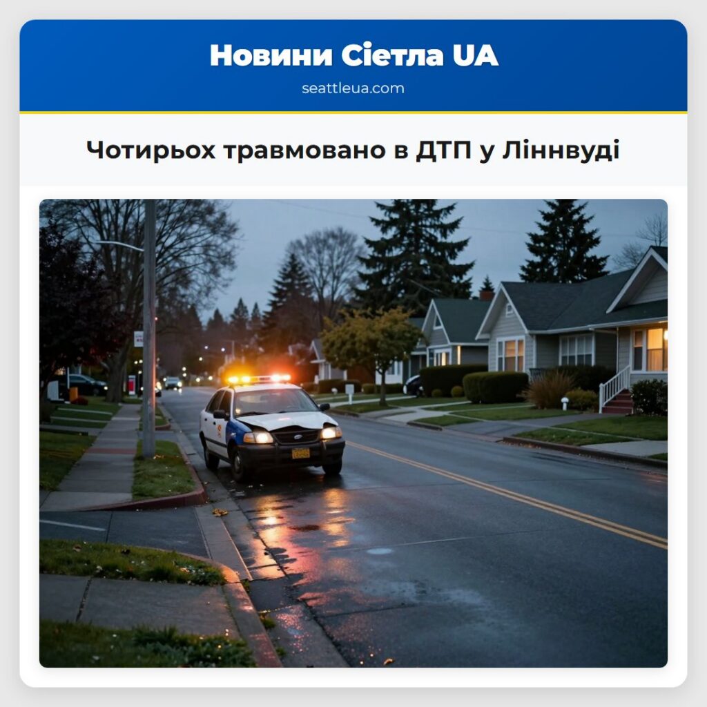 Чотирьох травмовано в ДТП у Ліннвуді