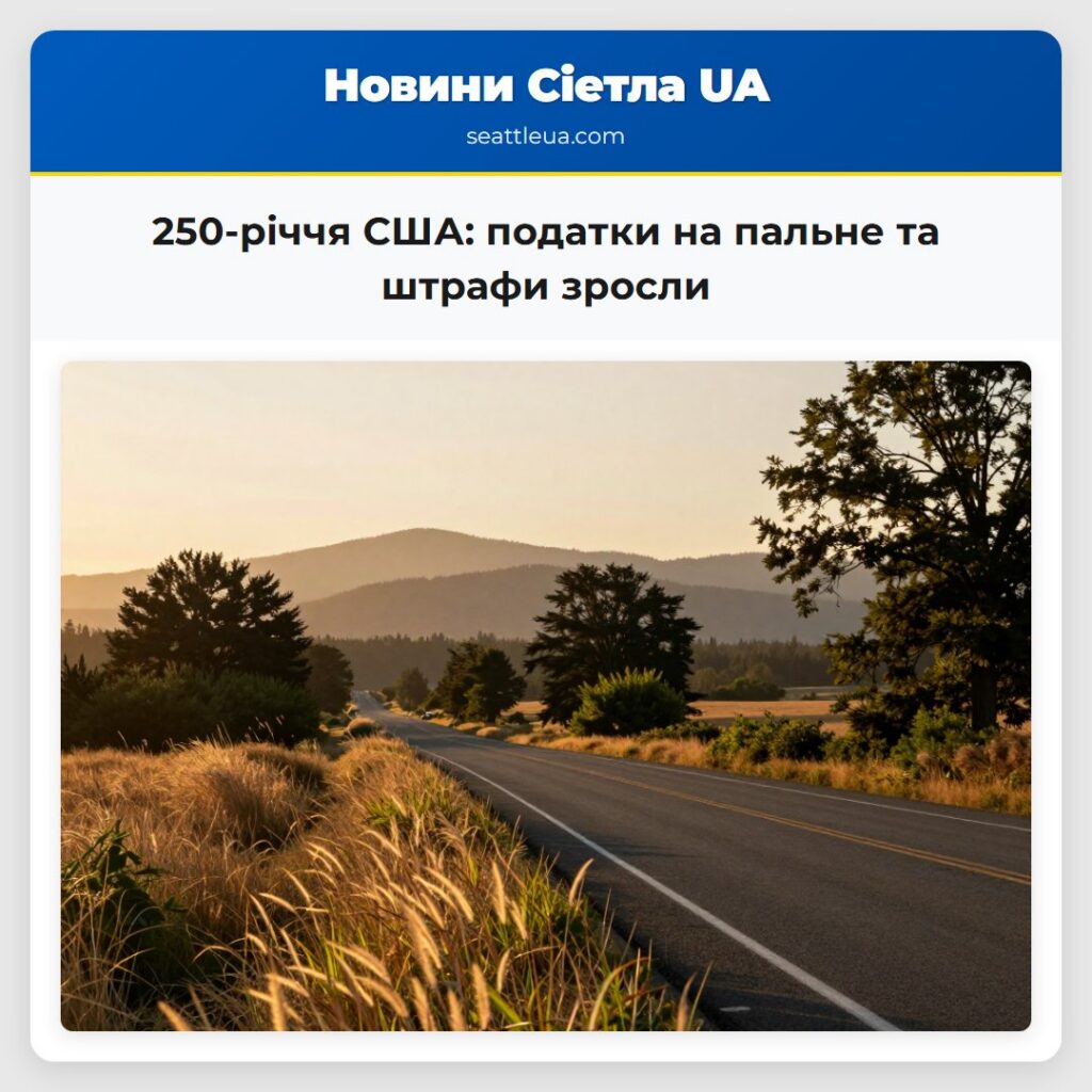 250-річчя США: податки на пальне та штрафи зросли