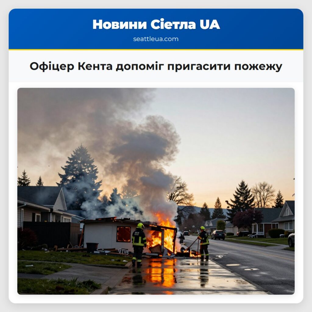 Офіцер Кента допоміг пригасити пожежу