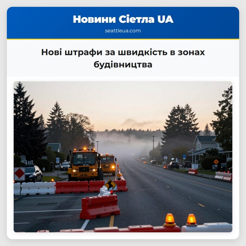 Нові штрафи за швидкість в зонах будівництва