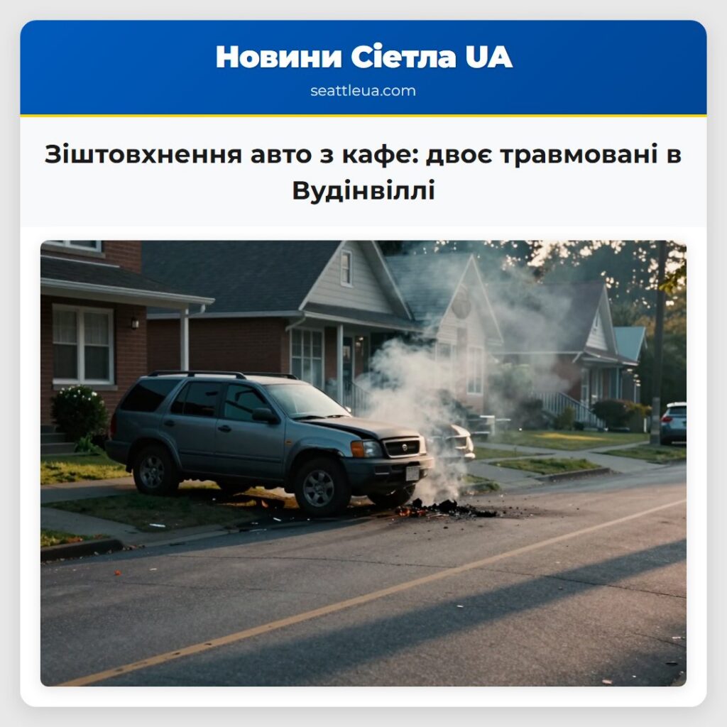 Зіштовхнення авто з кафе: двоє травмовані в