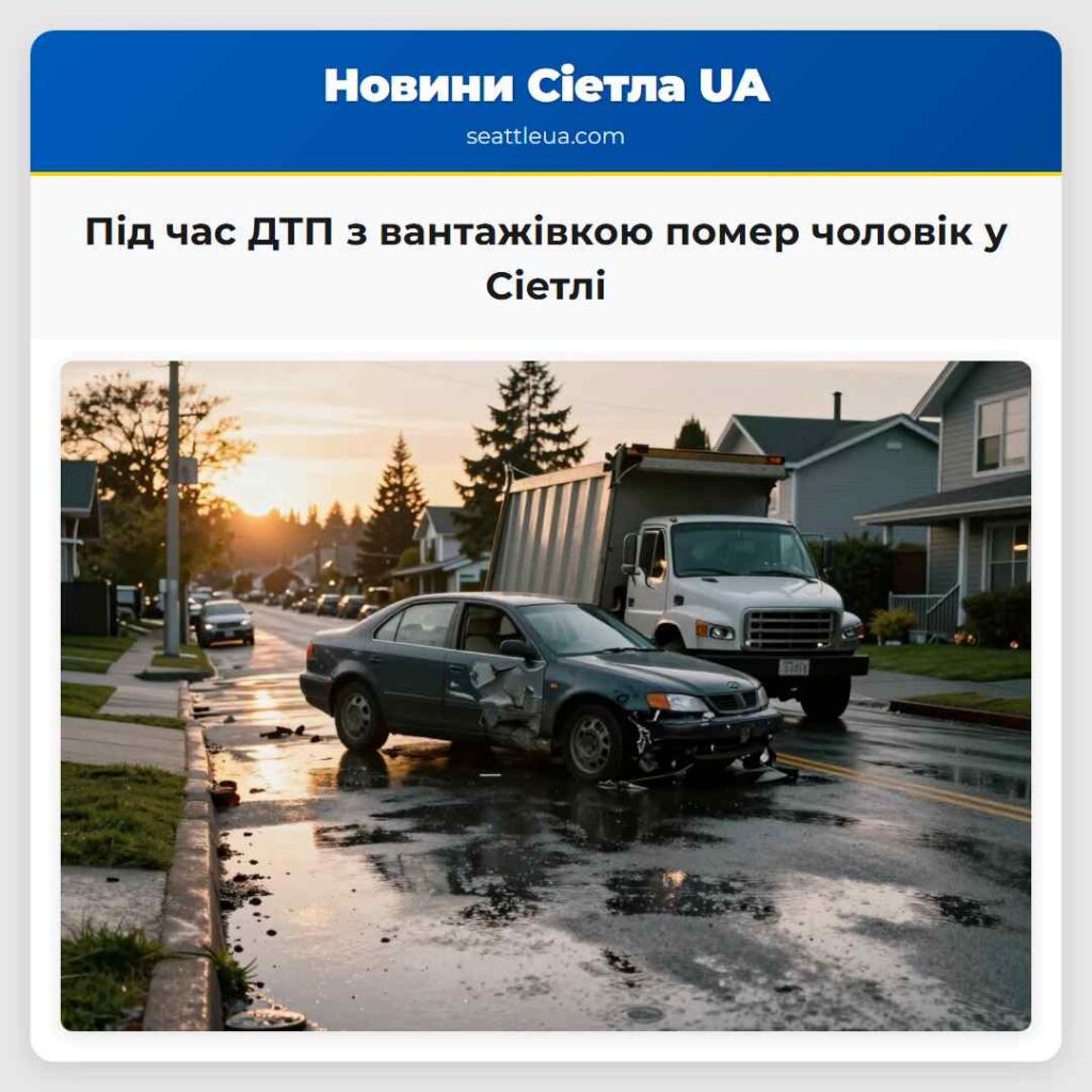 Під час ДТП з вантажівкою помер чоловік у Сіетлі