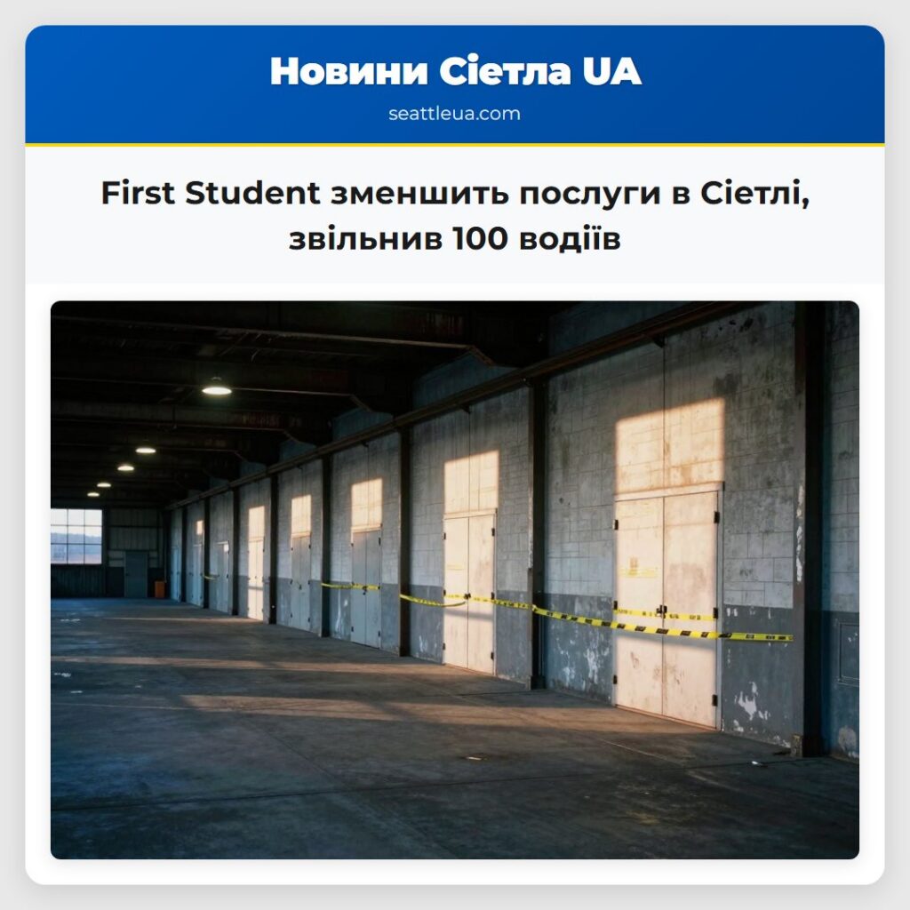First Student зменшить послуги в Сіетлі, звільнив