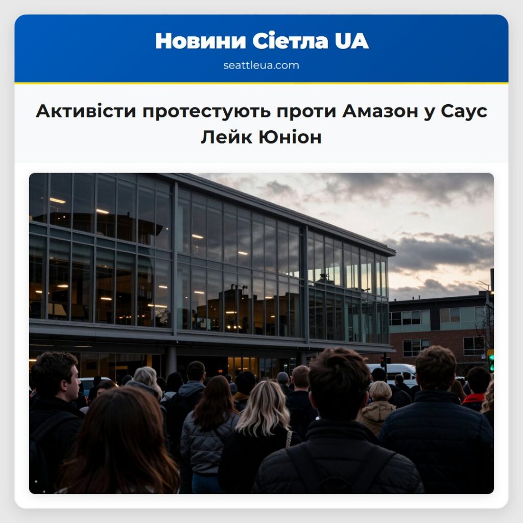 Активісти протестують проти Амазон у Саус Лейк