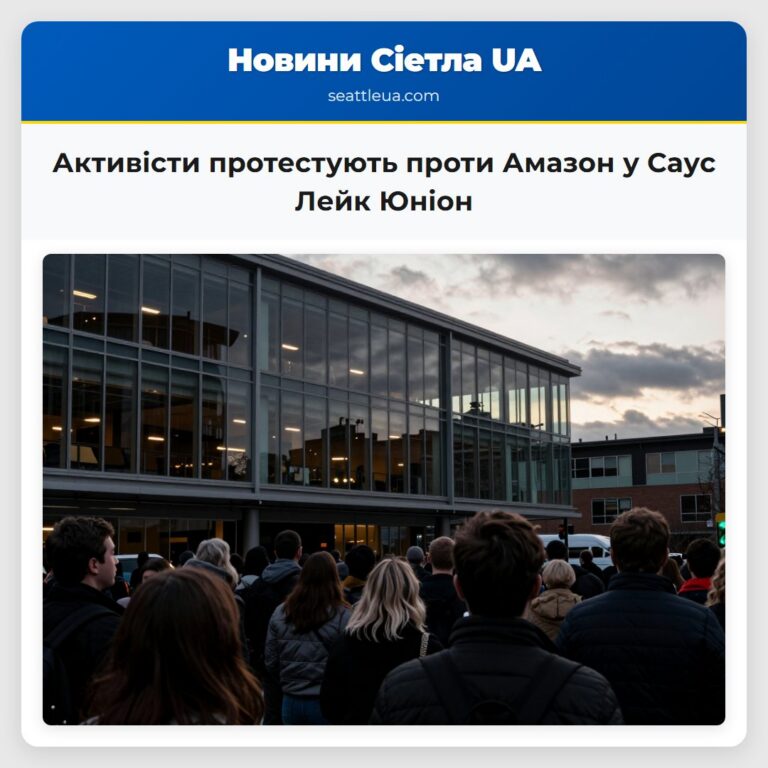 Активісти протестують проти Амазон у Саус Лейк Юніон